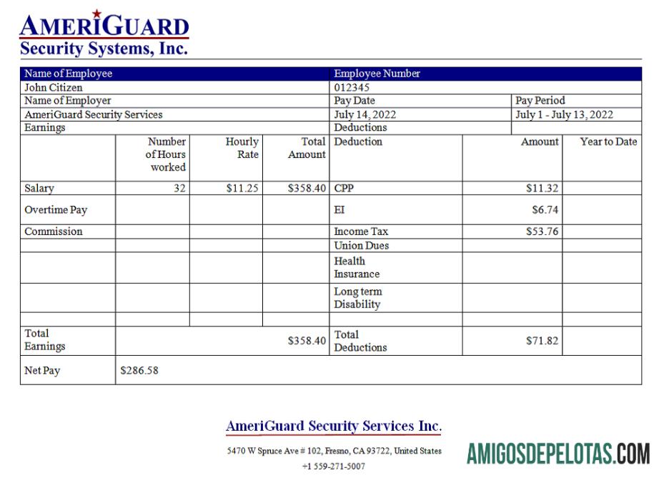 Empresa de segurança dos EUA AmeriGuard Security Services Inc modelo
